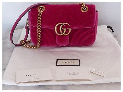 gucci tasche pink samt